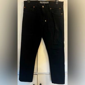 Feltraiger American Standard Men’s Black Rigid Denim Jeans USA Made - Size 34